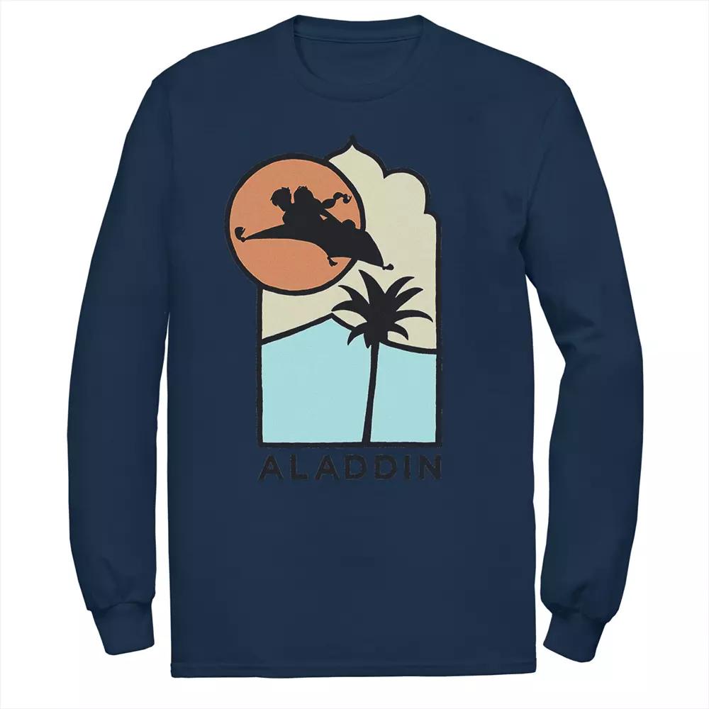 Disney's Aladdin Men's Pop Art Long Sleeve Graphic Tee,  Product Image