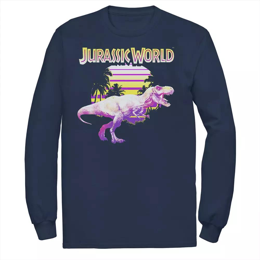 Men's Jurassic World Neon Purple & Yellow T-Rex Tee,  Product Image