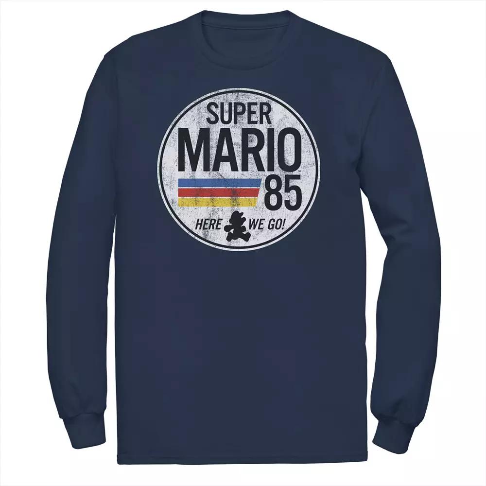 Big & Tall Super Mario Retro Distressed Logo Tee, Men's,  Product Image