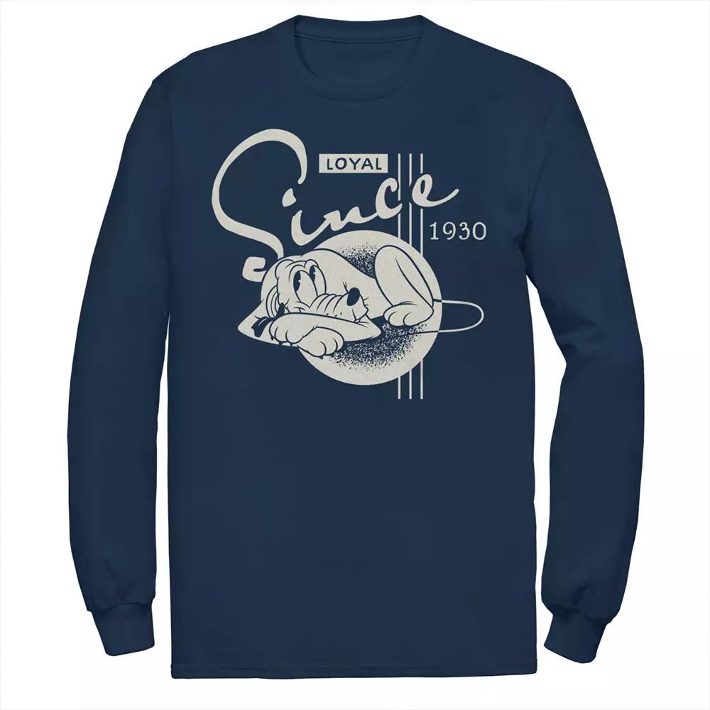 Disney's Mickey Mouse & Friends Big & Tall Pluto Loyal Since 1930 Long Sleeve Graphic Tee, Men's,  Product Image