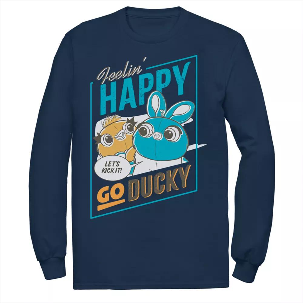 Men's Disney/Pixar Toy Story Happy Go Ducky Tee, Size: Small, Blue Product Image