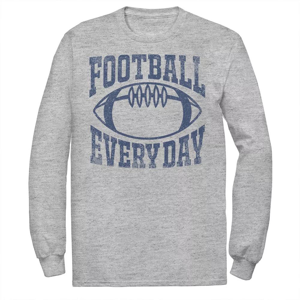 Men's Football Every Day Vintage Collegiate Navy Long Sleeve Graphic Tee,  Product Image