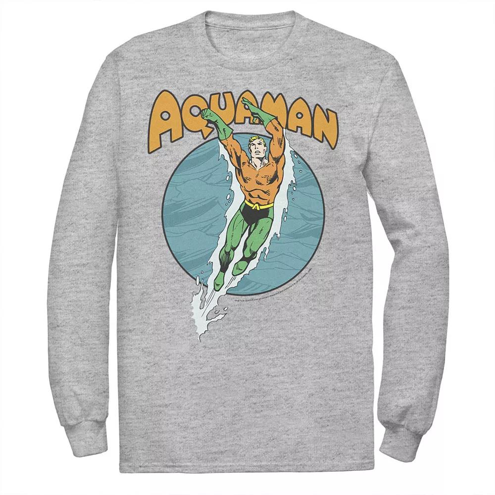 Men's DC Comics Aquaman Swimming Dance Tee, Size: XL, Athletic Grey Product Image