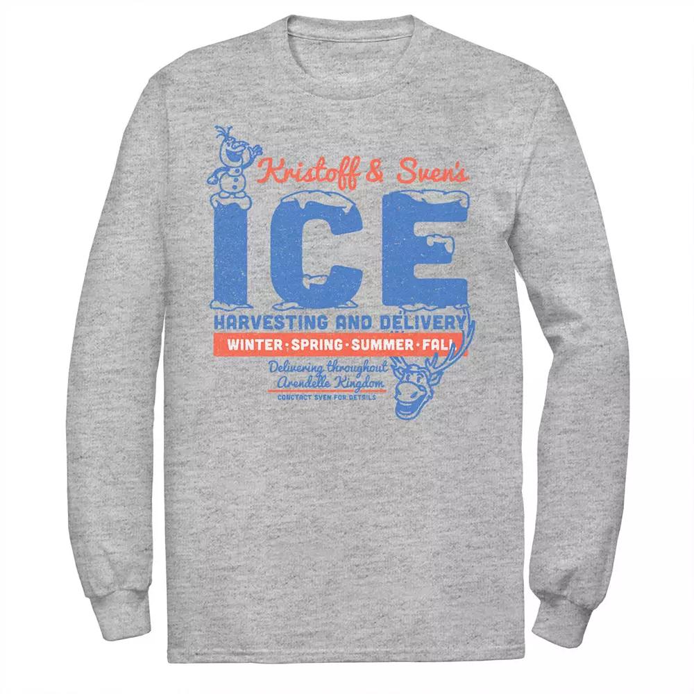 Disney's Frozen Big & Tall Kristoff & Sven's Ice Harvesting And Delivery Long Sleeve Tee, Men's,  Product Image