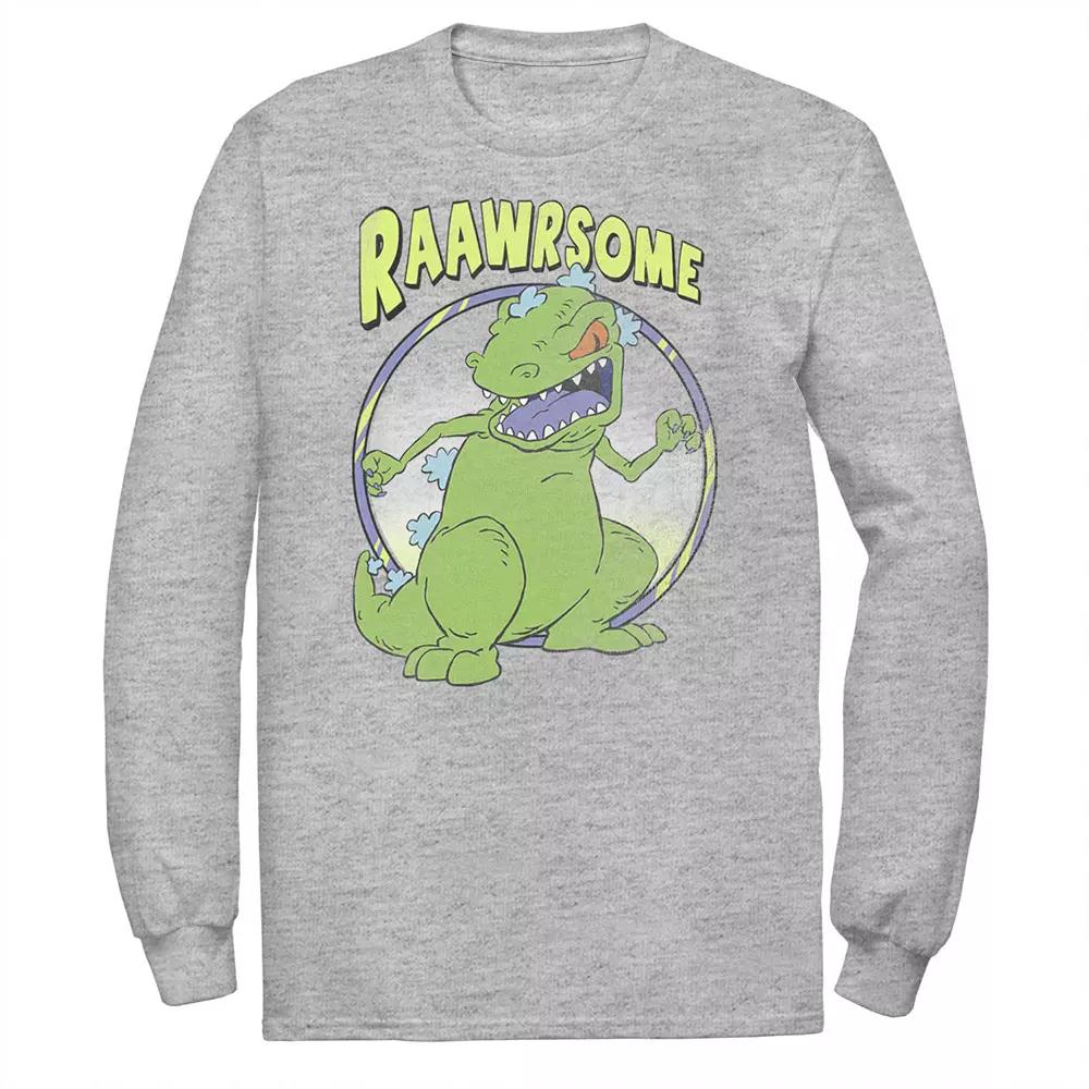 Big & Tall Nickelodeon Rugrats Reptar "Raawrsome" Circle Portrait Tee, Men's, Size: XL Tall, Athletic Grey Product Image