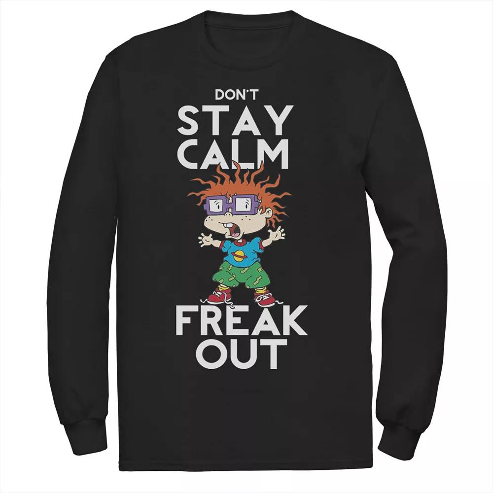 Men's Nickelodeon Rugrats Chuckie Don't Stay Calm Freak Out Long Sleeve Graphic Tee,  Product Image