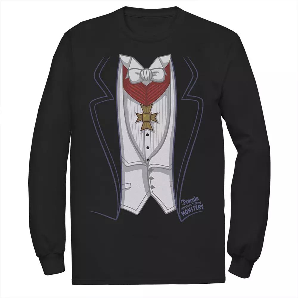 Men's Universal Monsters Dracula Costume Long Sleeve Tee,  Product Image