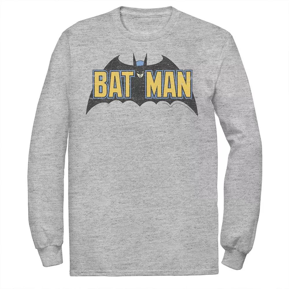 Men's DC Comics Batman Distressed Vintage Text Logo Tee,  Product Image