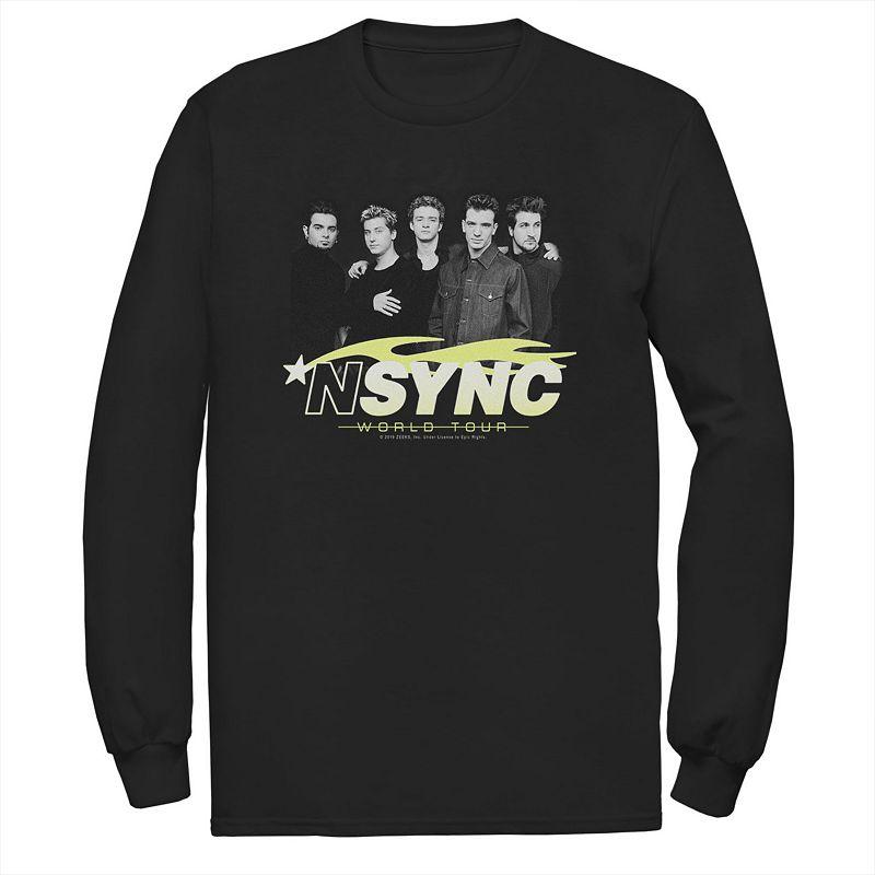 Big & Tall NSYNC World Tour Band Group Shot Tee, Men's, Size: 3XL Tall, Black Product Image