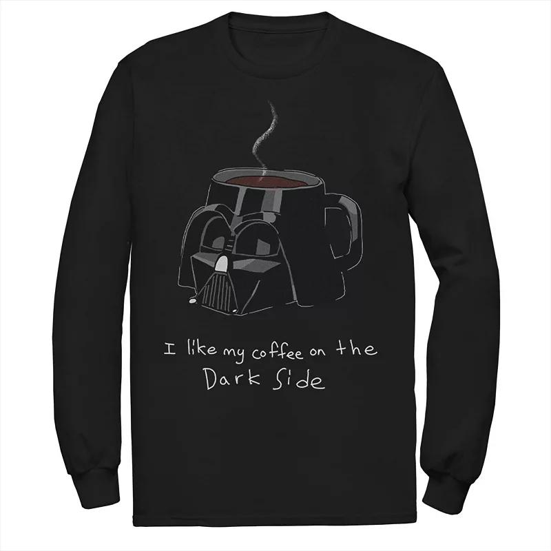 Disney's Star Wars Men's Darth Vader Mug I Like My Coffee On The Dark Side Long Sleeve Tee,  Product Image