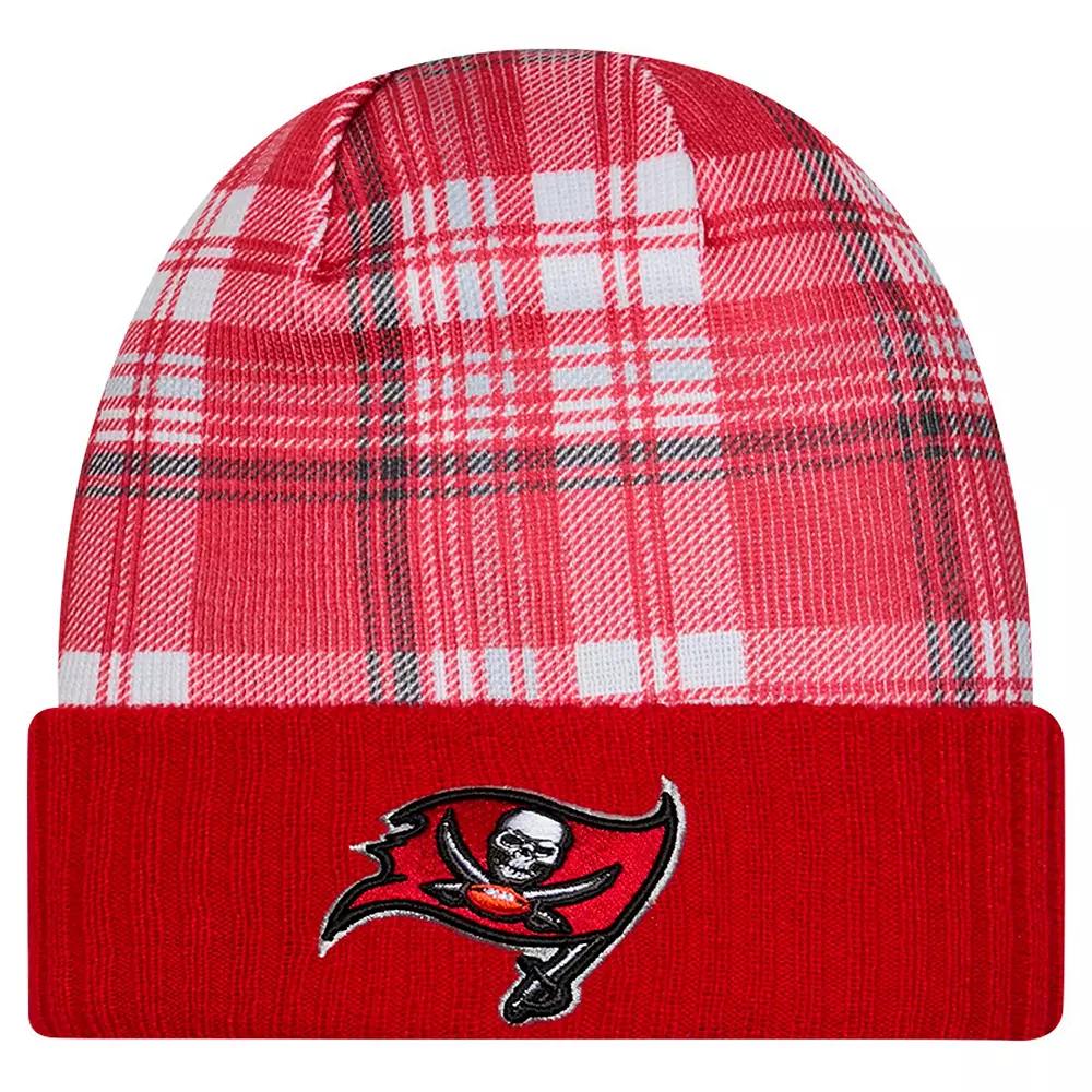Men's New Era  Red Tampa Bay Buccaneers Sideline Statement Cuffed Knit Hat Product Image