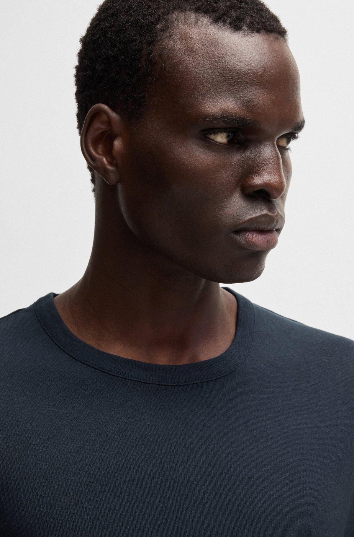 Regular-fit T-shirt in cotton and linen Product Image