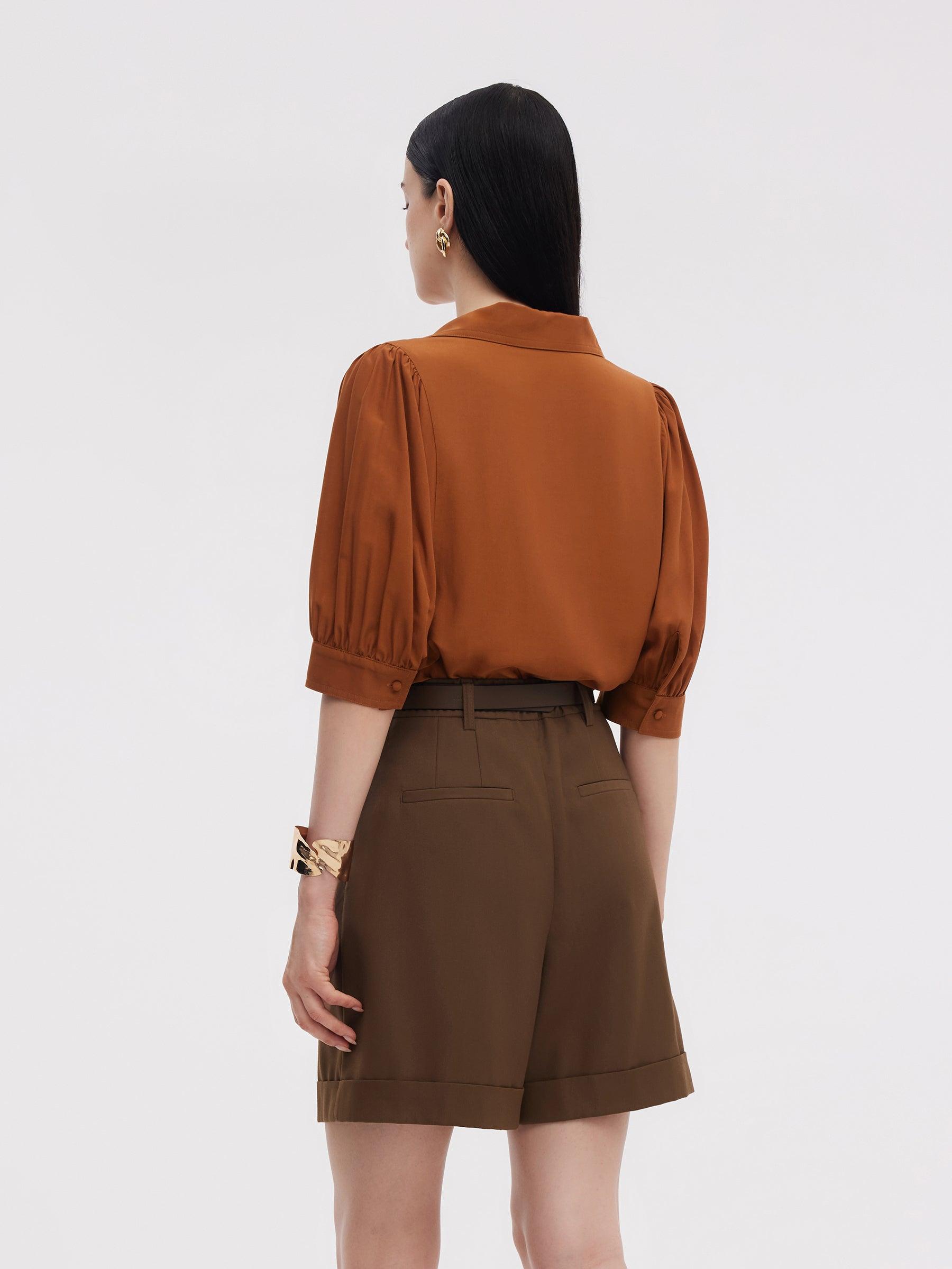 Tencel Acetate Blend Women Loose Shirt Product Image