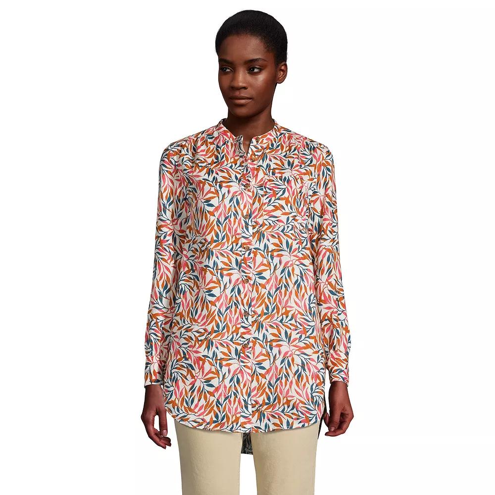 Women's Lands' End Linen A-Line Tunic Shirt,  Product Image