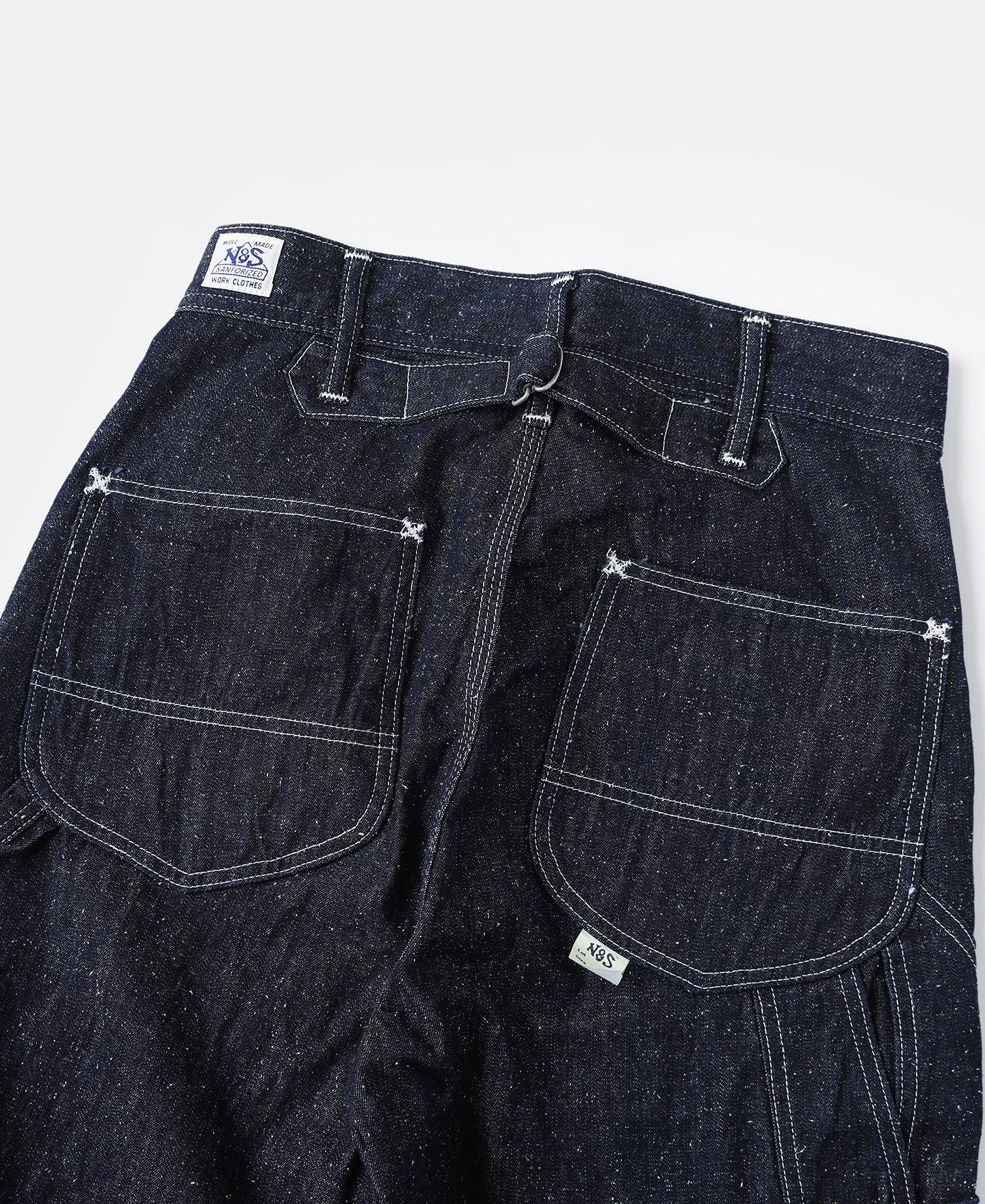 Slub Pearl Yarn Indigo Denim Carpenter Pants Product Image