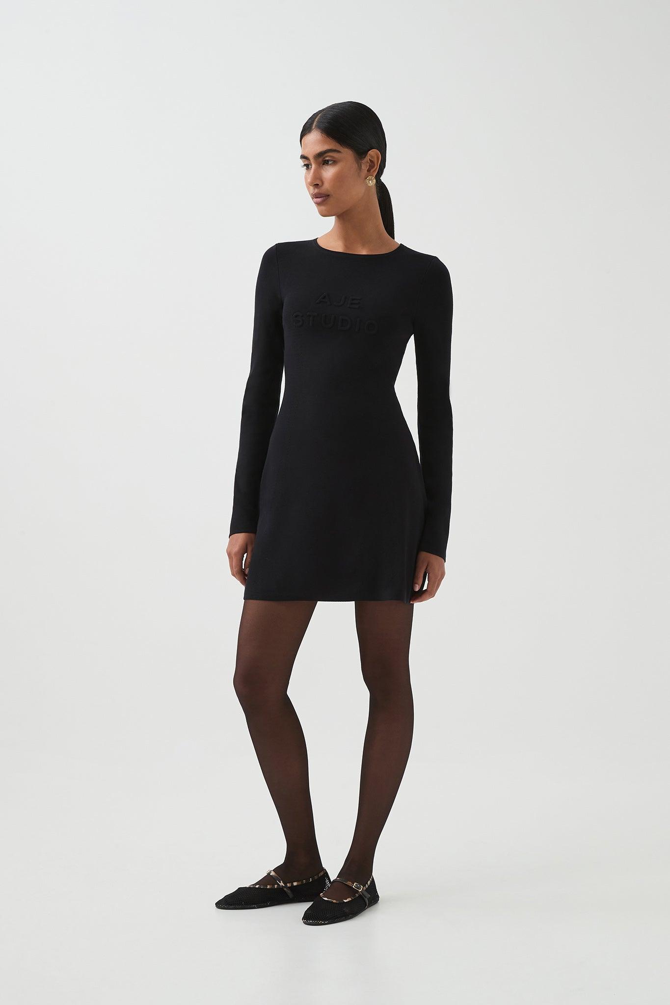 Core Knit Logo Long Sleeve Dress Product Image