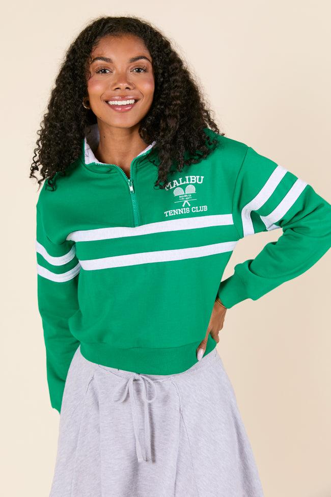 Annette Green Malibu Tennis Club Quarter Zip Pullover FINAL SALE Product Image