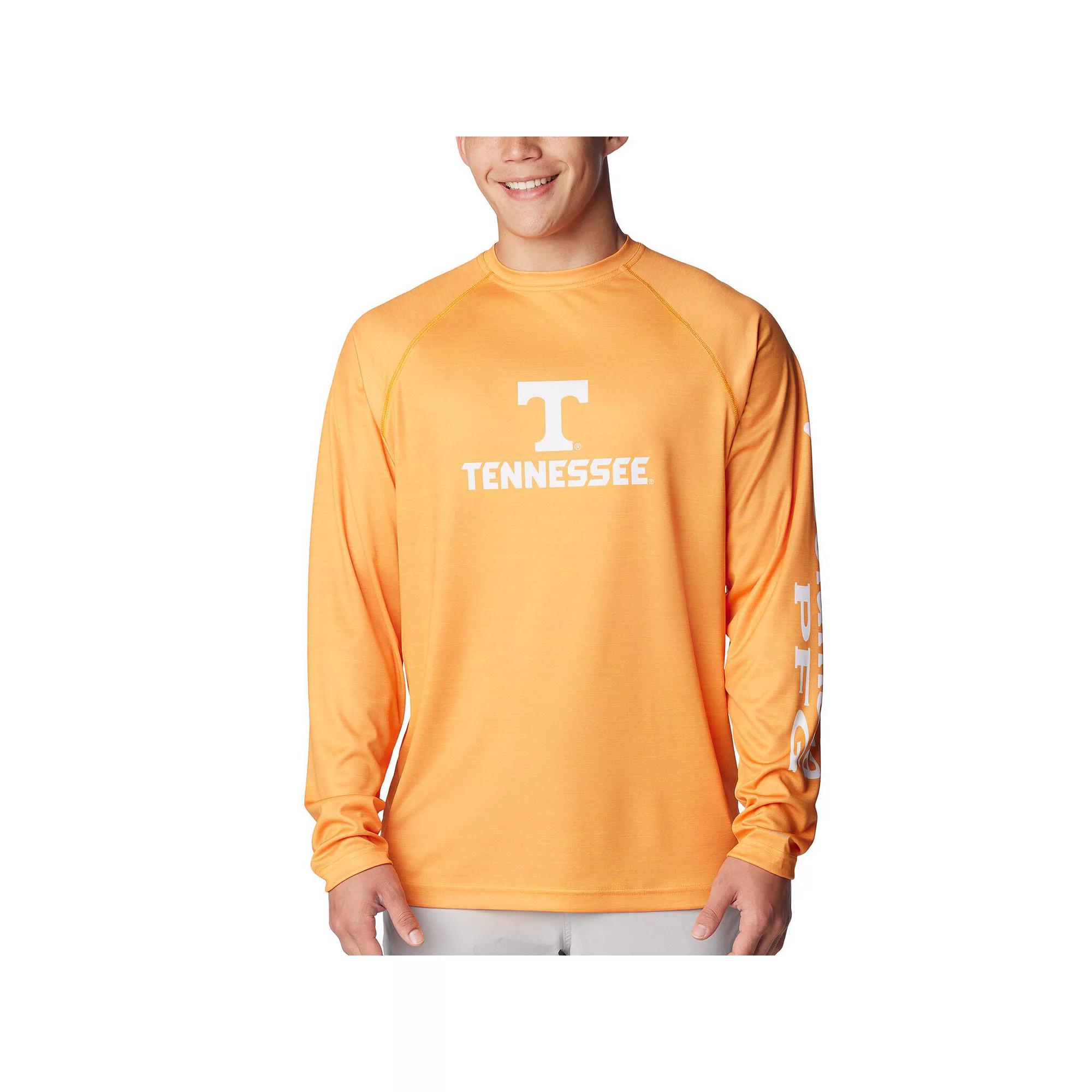 Columbia Mens Collegiate PFG Terminal Tackle Heather Long Sleeve Shirt - Tennessee- Product Image