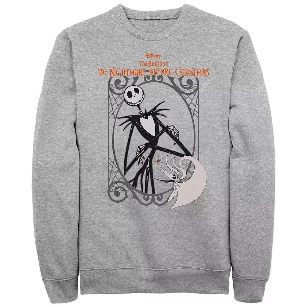 Disney's The Nightmare Before Christmas Jack And Zero Men's Graphic Fleece, Size: Medium, Athletic Grey Product Image