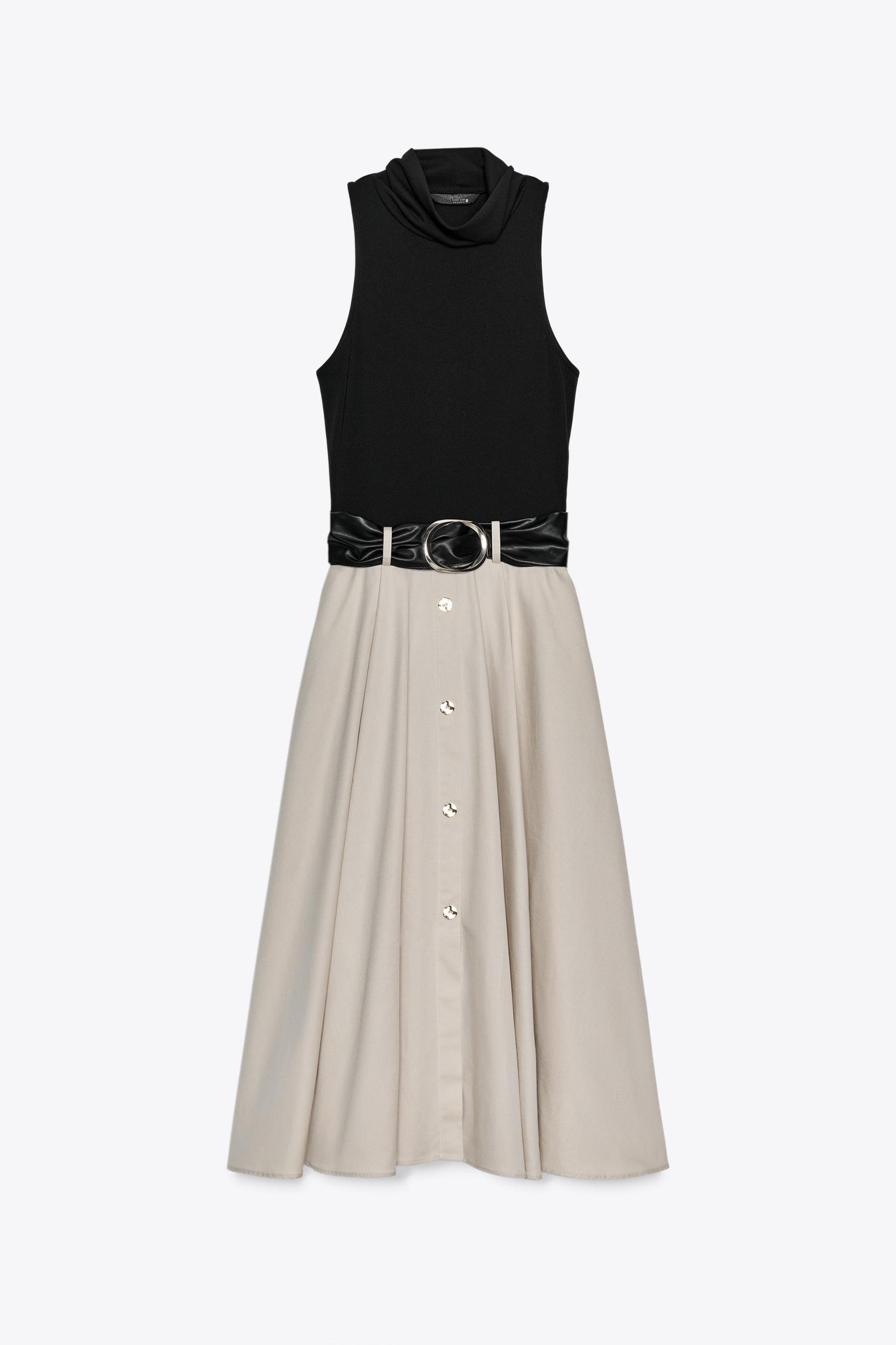 COMBINATION BELTED DRESS Product Image