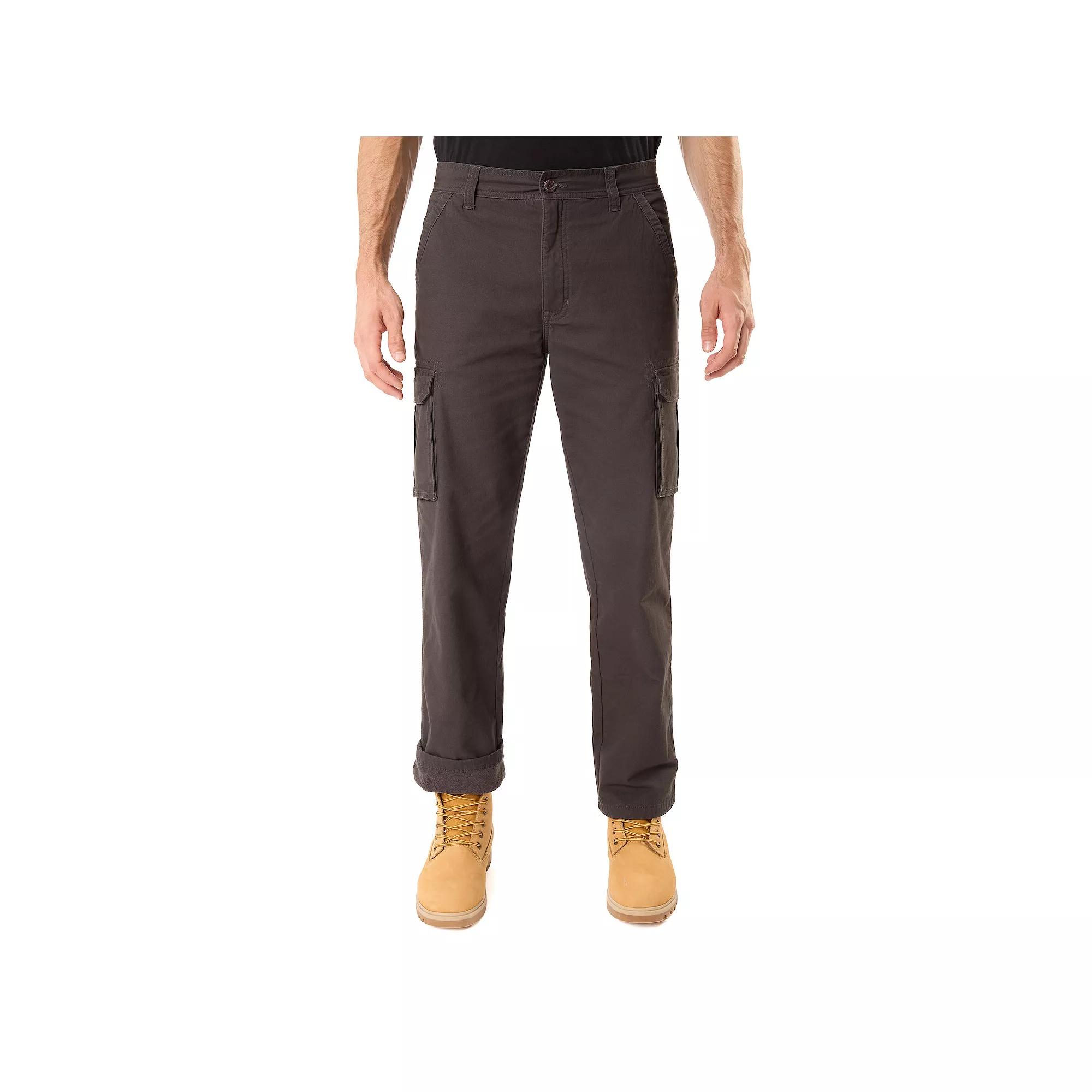 Men's Smith's Workwear Stretch Fleece-Lined Canvas Cargo Pant,  Product Image