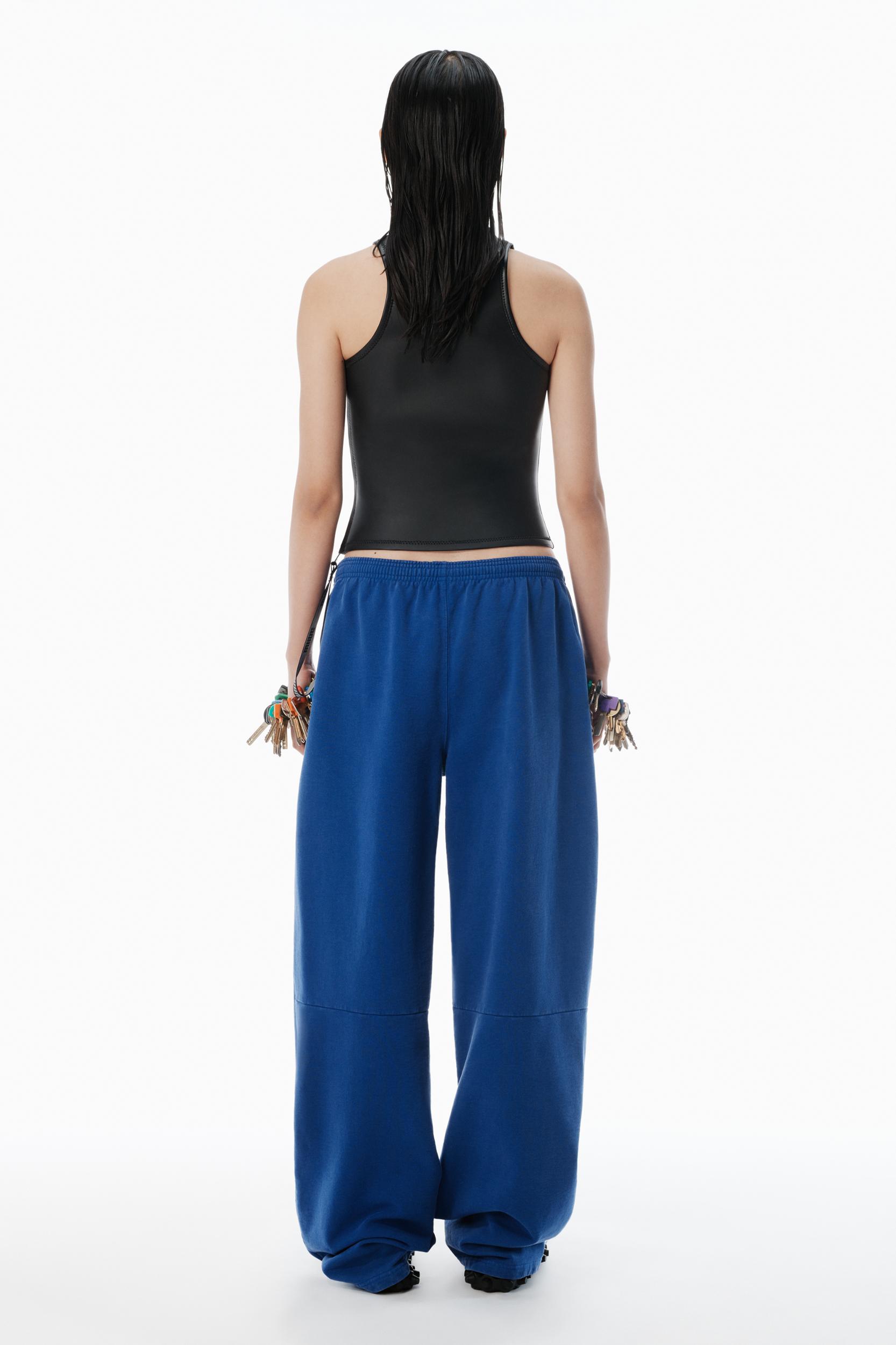 Blue Wide-leg Sweatpants Product Image
