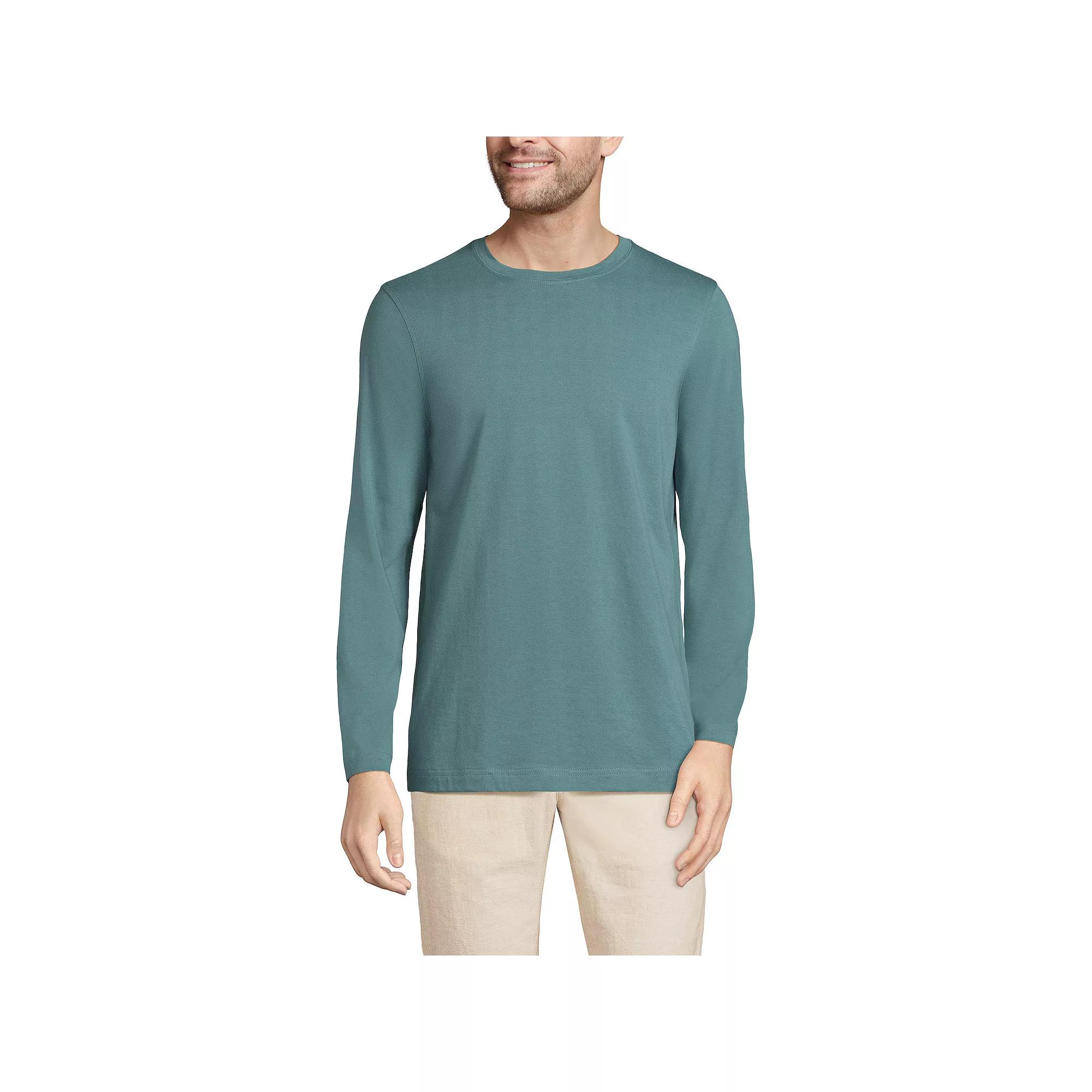 Big & Tall Lands' End Supima Crewneck Tee, Men's,  Product Image