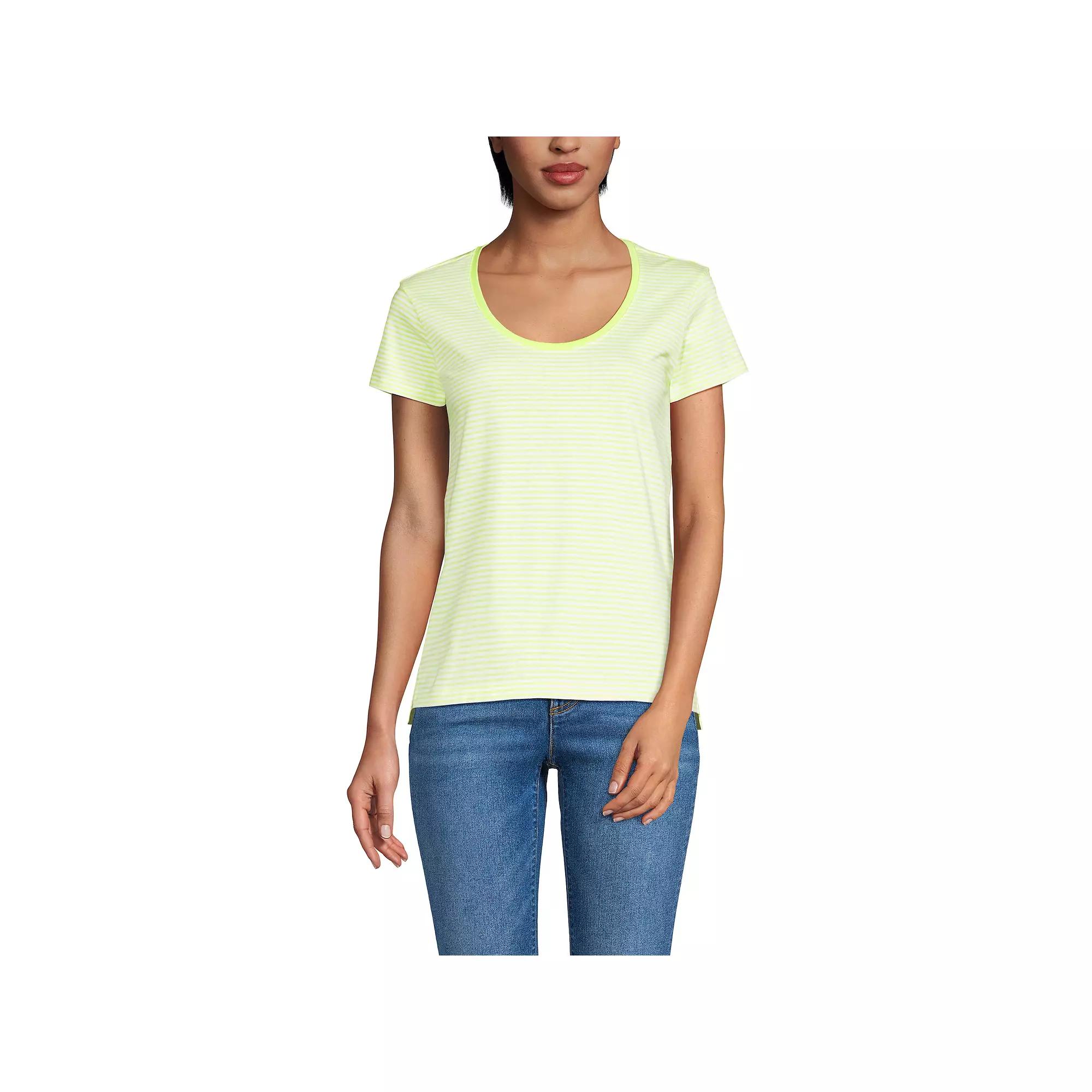 Women's Lands' End Short Sleeve Scoop Neck T-Shirt,  Product Image
