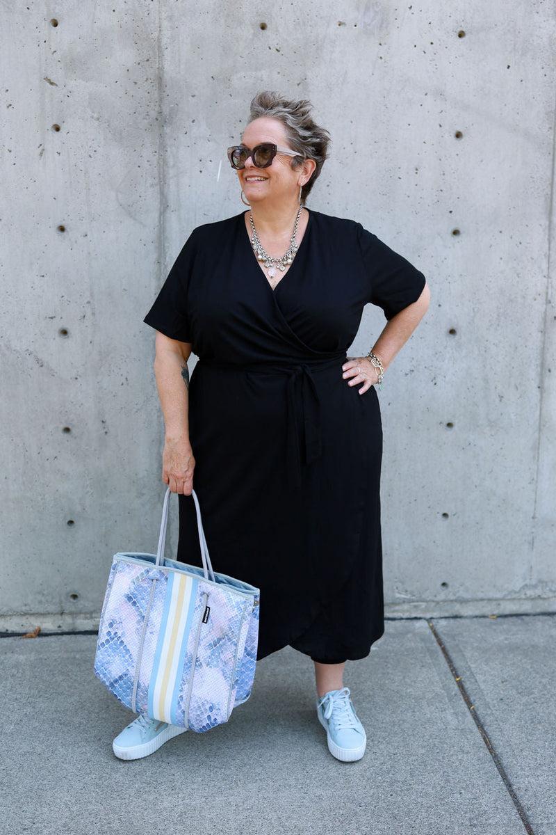 Base Level Abbie Wrap Dress - Sizes 14-28! Product Image