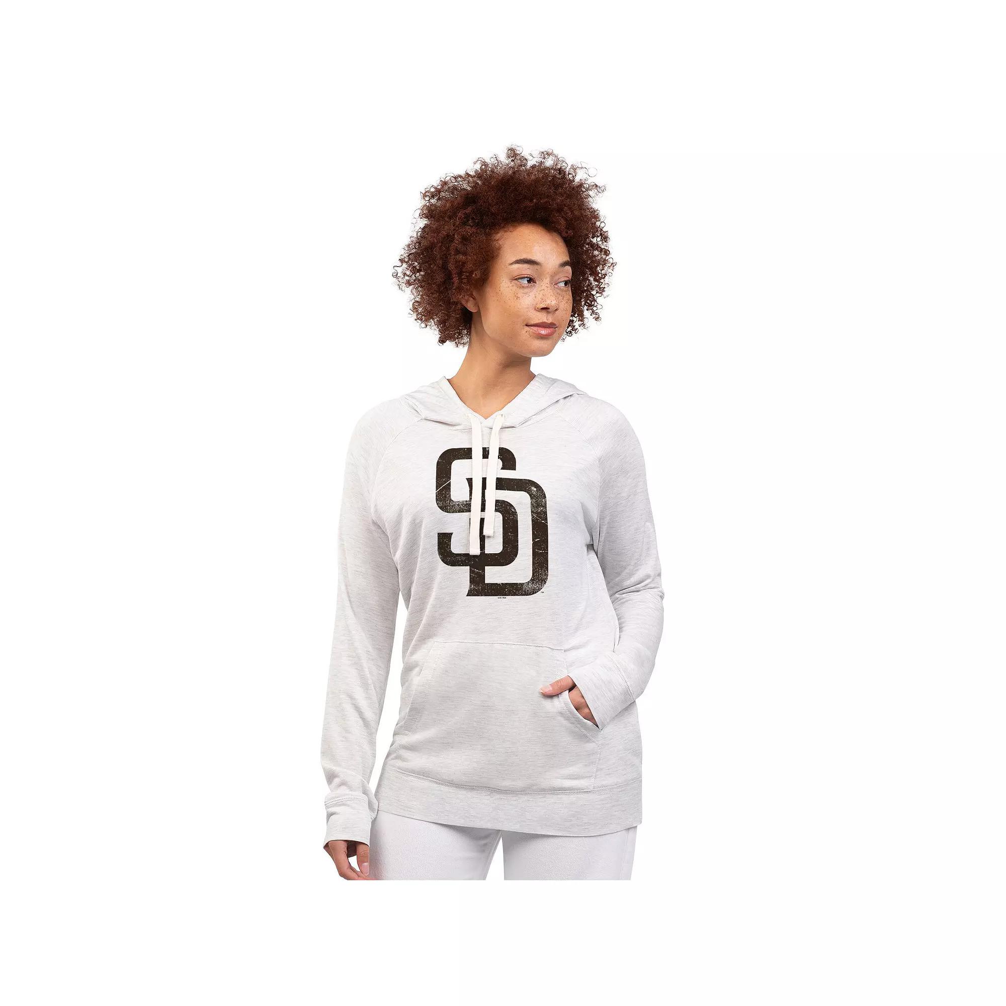Women's G-III 4Her by Carl Banks Oatmeal San Diego Padres Pregame Pullover Hoodie,  Product Image