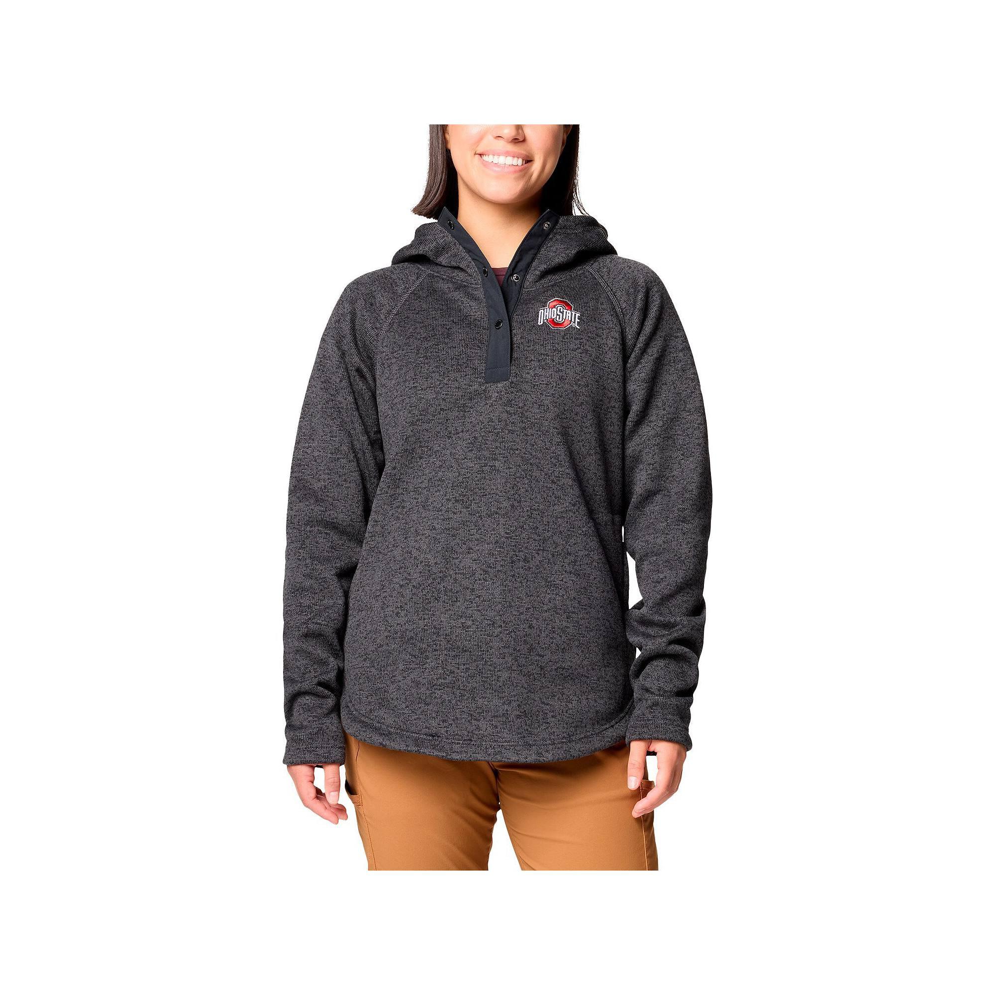 Women's Columbia Gray Ohio State Buckeyes Sweater Weather Raglan Pullover Hoodie,  Product Image