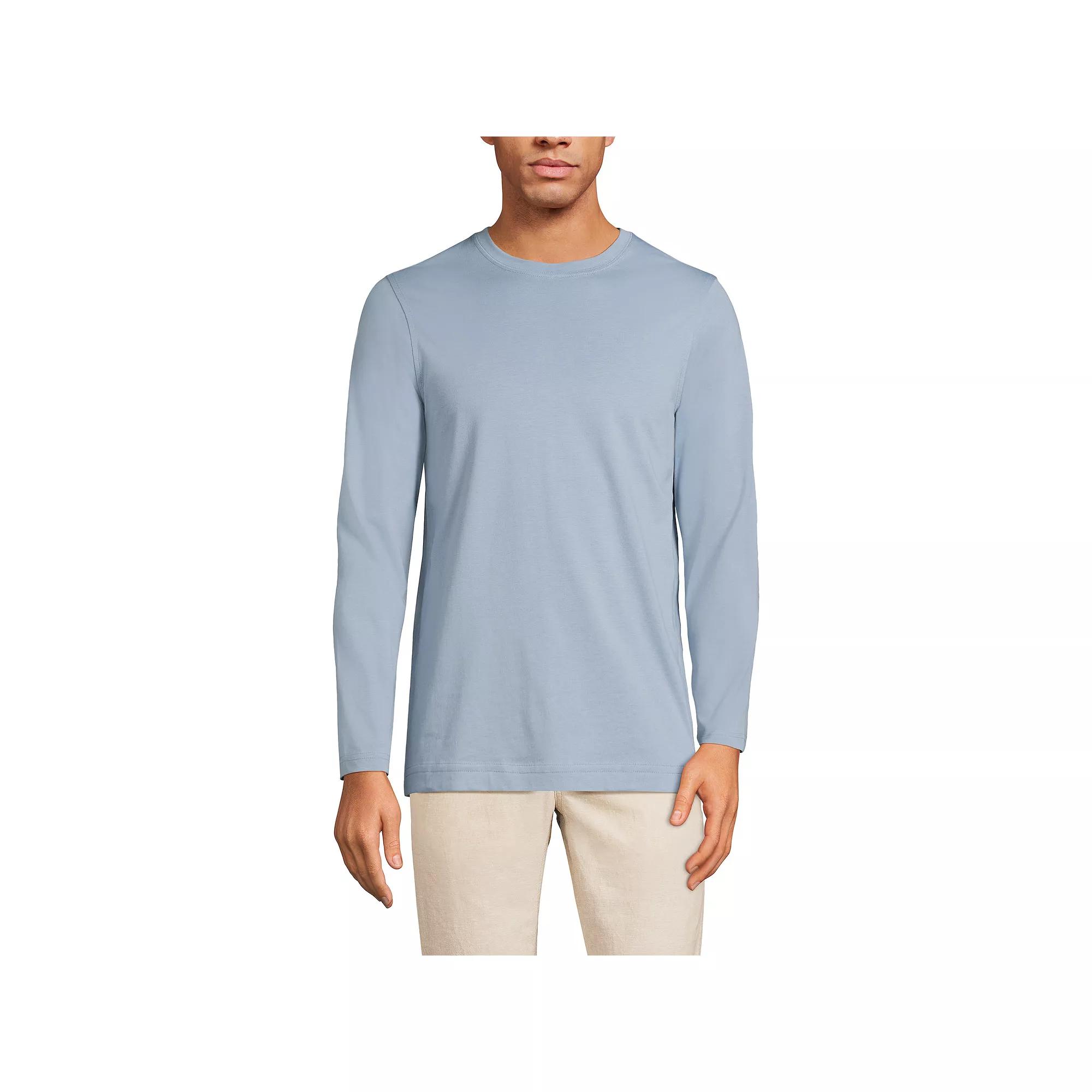 Big & Tall Lands' End Supima Crewneck Tee, Men's,  Product Image