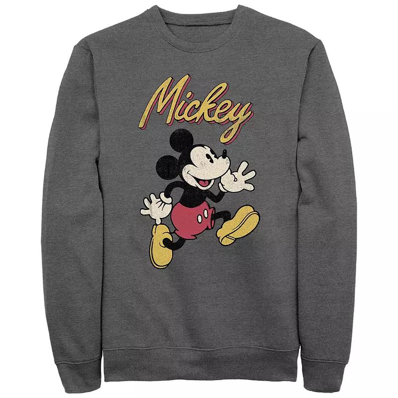 Men's Disney's Mickey And Friends Mickey Classic Run Portrait Sweatshirt, Size: Medium, Royal Product Image