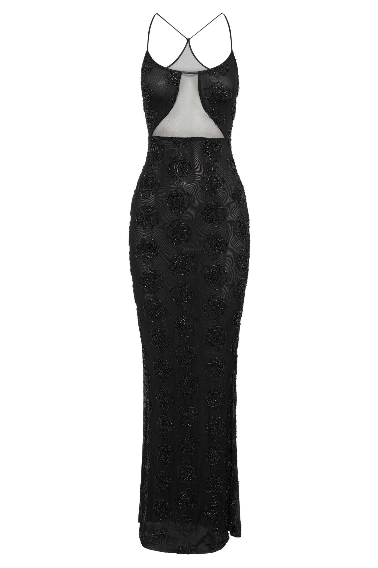 Kathy Rose Beaded Maxi Dress - Black Product Image