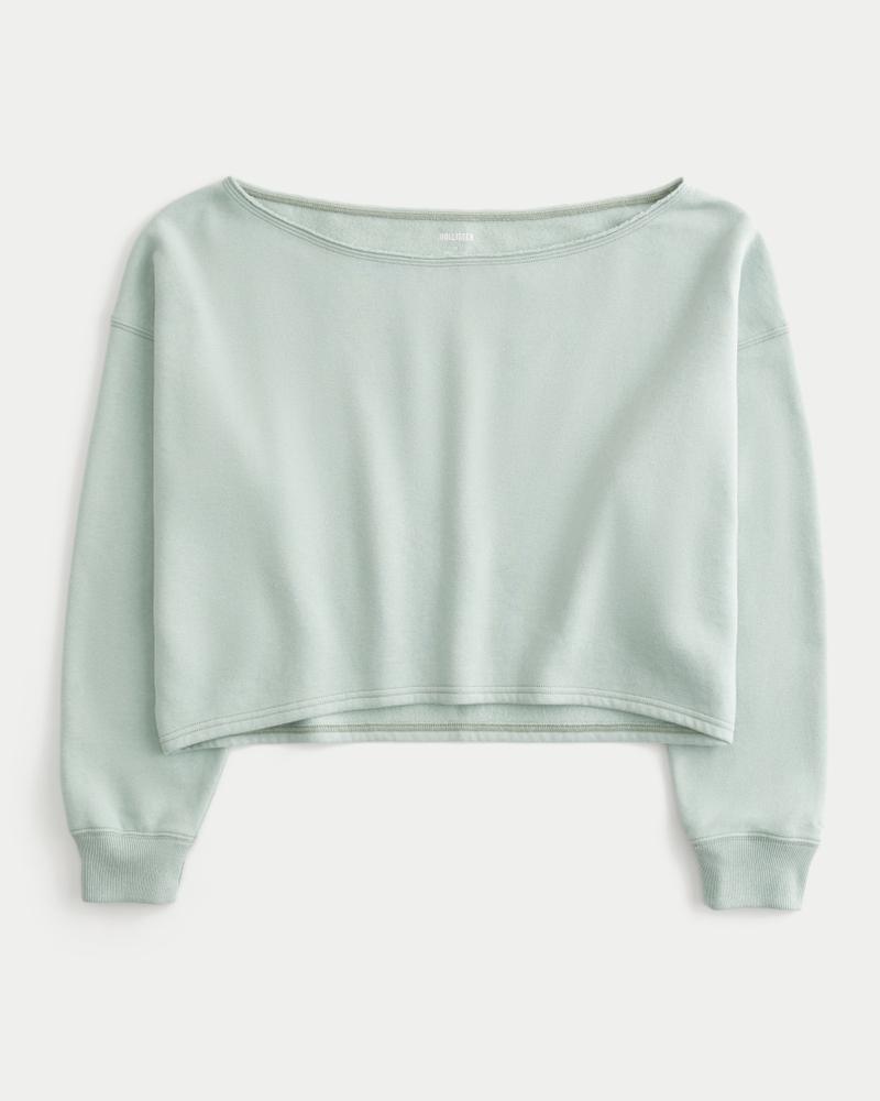 Easy Double Off-the-Shoulder Sweatshirt Product Image