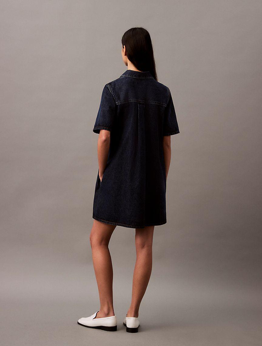 Relaxed Denim Mini Shirt Dress Product Image