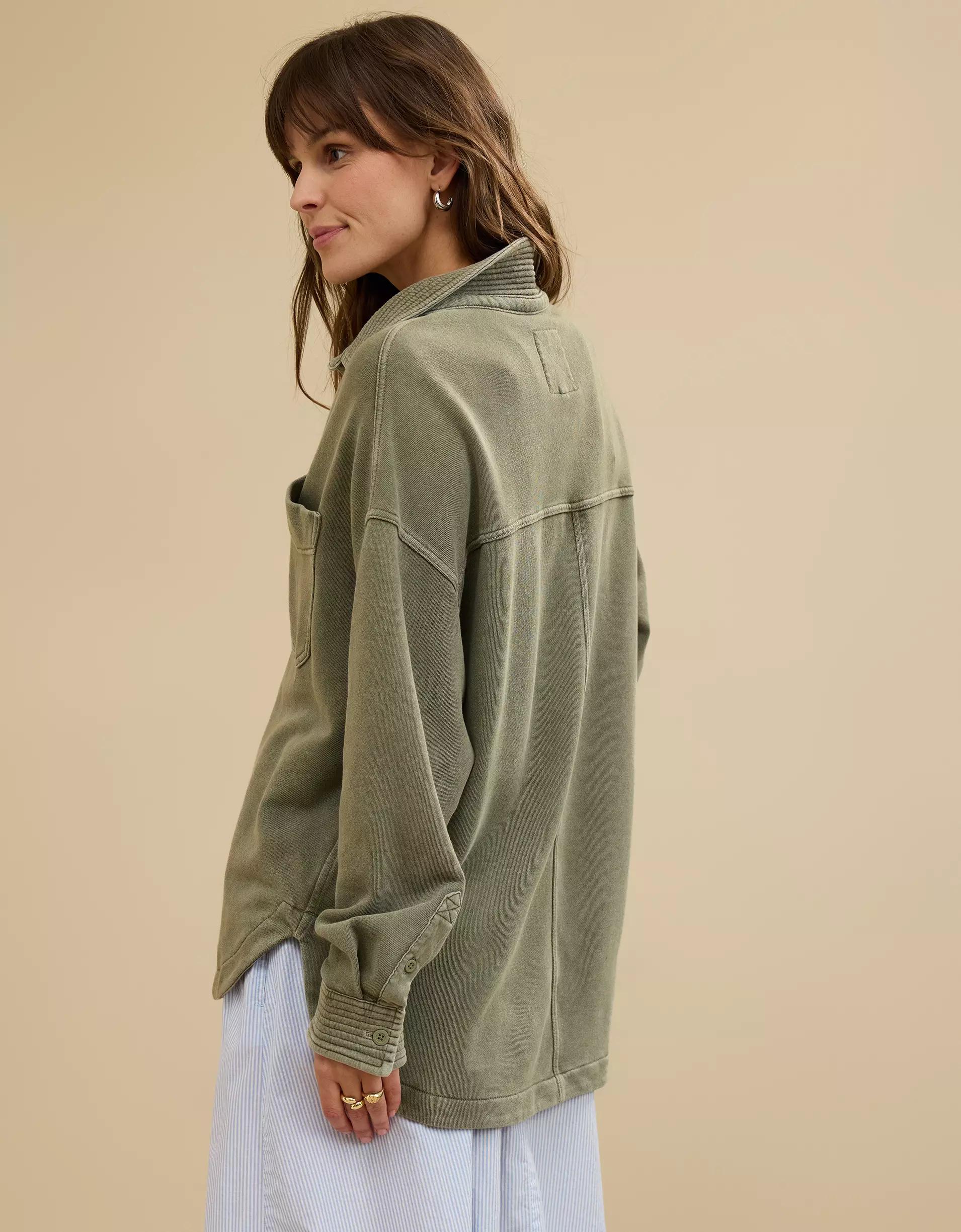Aerie Popover Polo Sweatshirt Product Image