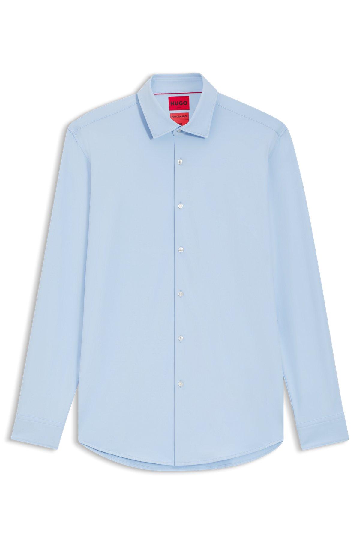 Slim-fit shirt in performance-stretch jersey Product Image