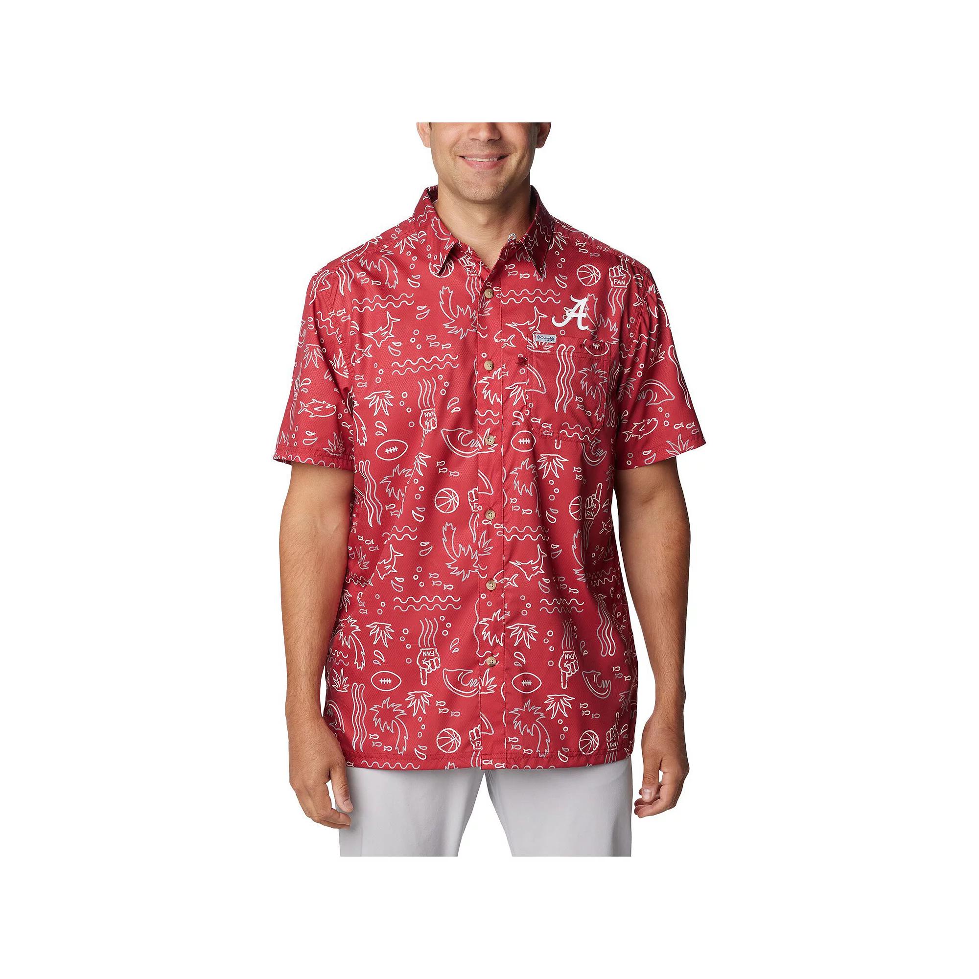 Columbia Men's Collegiate PFG Super Slack Tide Shirt - Alabama- Product Image