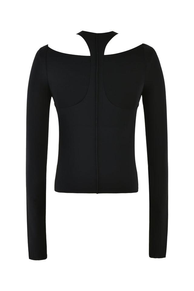 NERINA LONG SLEEVE TOP - BLACK Product Image