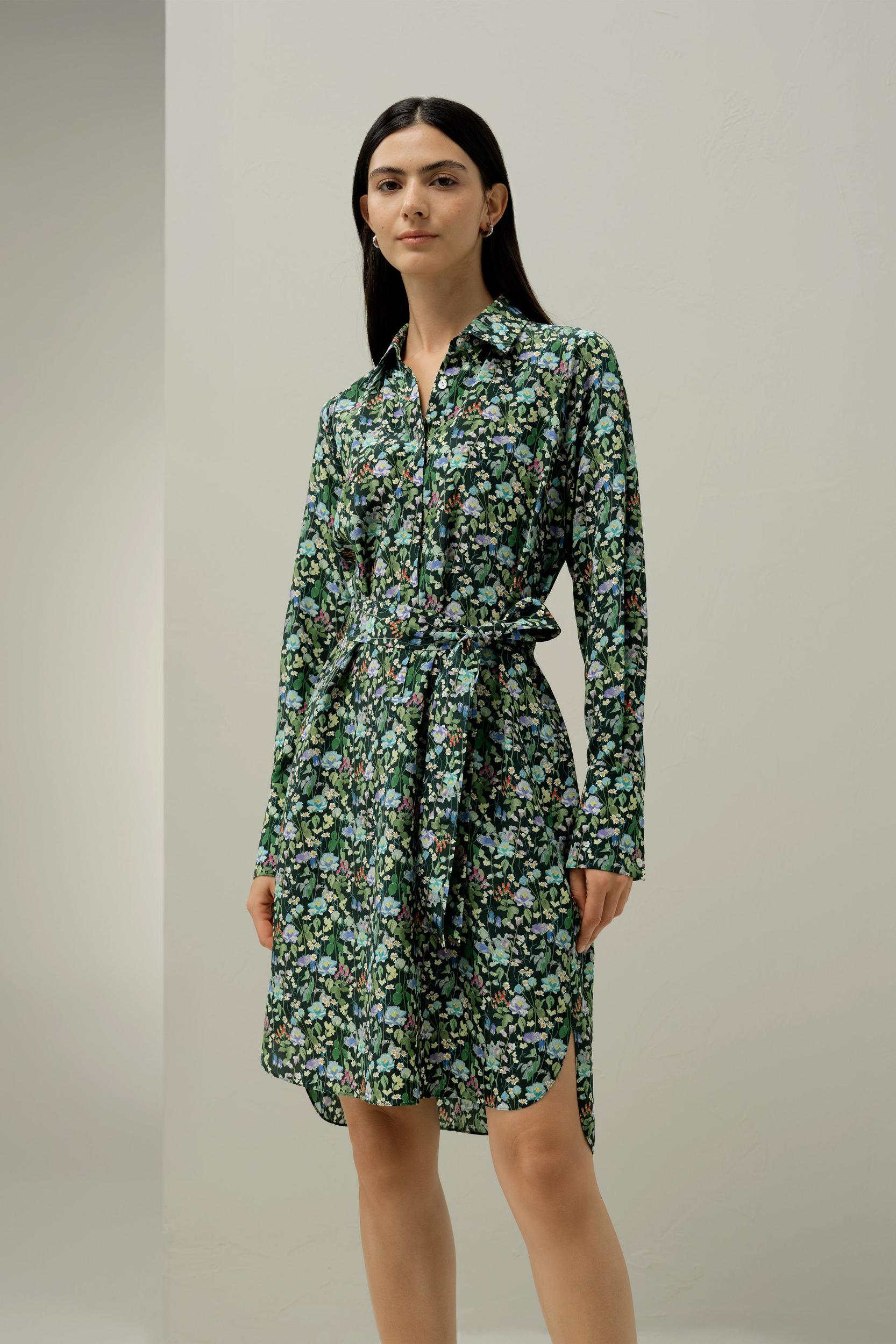 Fairytale Forest Knee-length Shirtdress - Made With Liberty Fabric Product Image