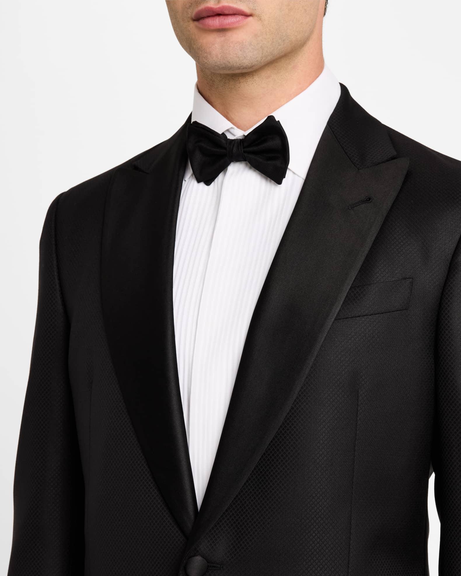 Men's Wool and Silk Micro-Textured Two-Piece Tuxedo Product Image
