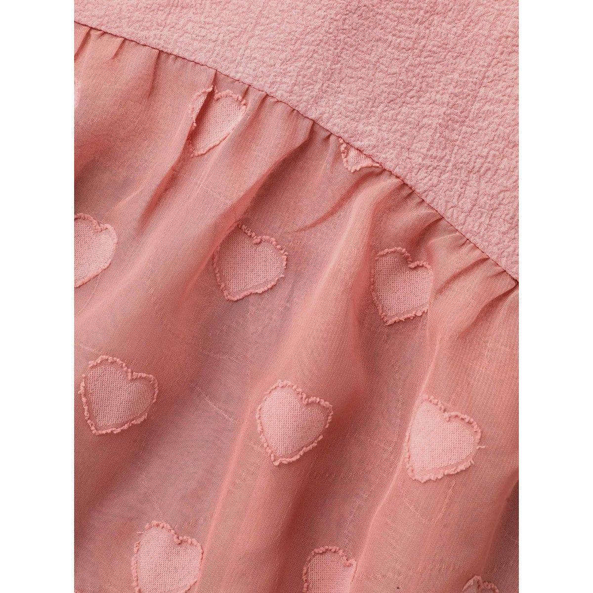 Plus Size Rouge Love Textured Patchwork Sheer Tiered Ruffles Blouse Women Elegant Elbow-length sleeve V-neck Everyday Blouses BloomChic 14-16/1X Product Image