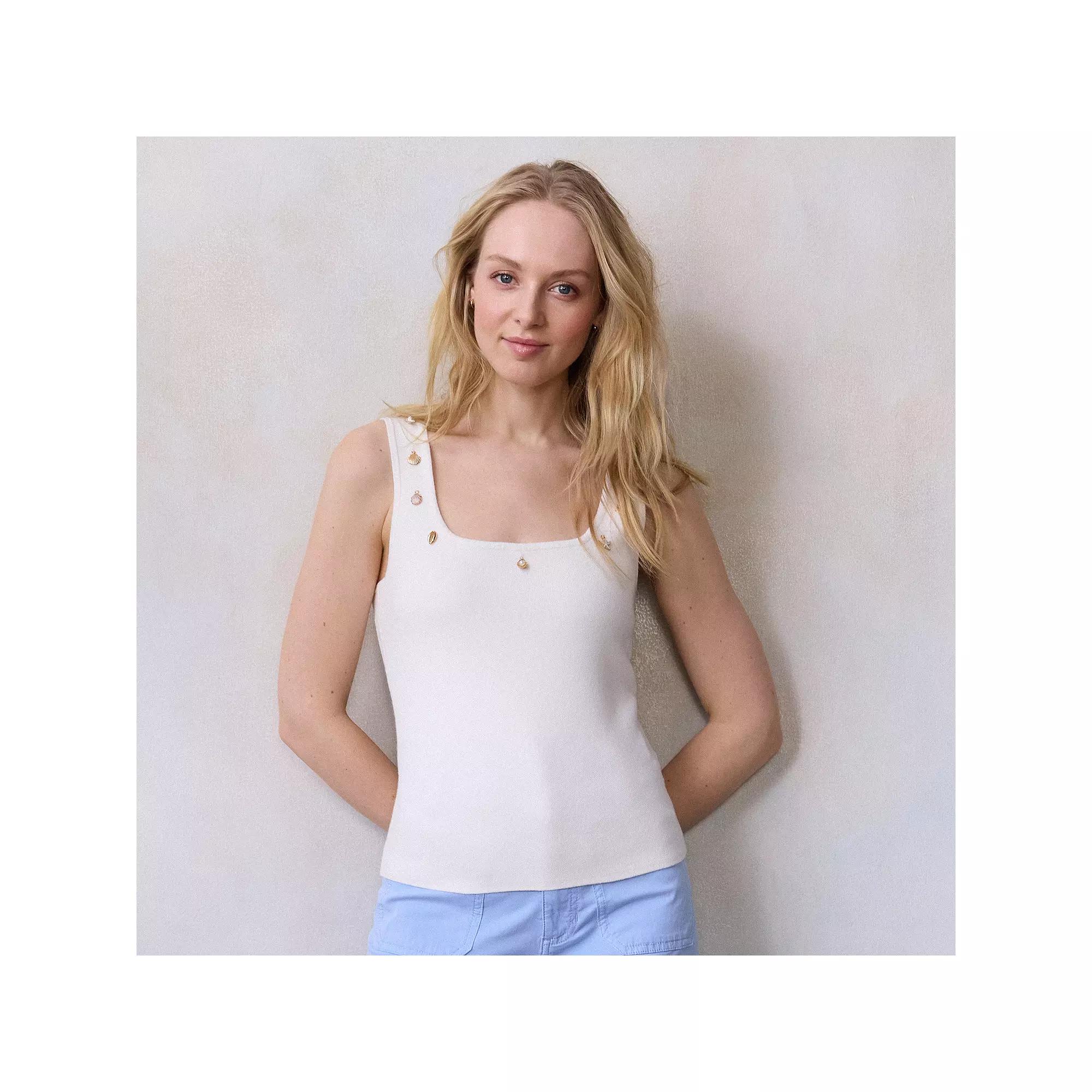 Petite LC Lauren Conrad Charm Sweater Tank Top, Women's,  Product Image