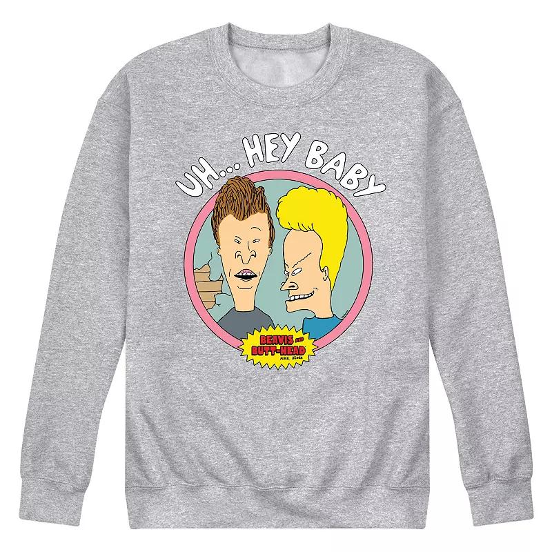 Men's Beavis & Butthead Uh... Hey Baby Fleece Sweatshirt,  Product Image