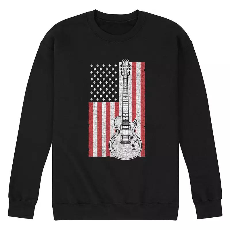 Men's USA Flag Guitar Graphic Fleece,  Product Image