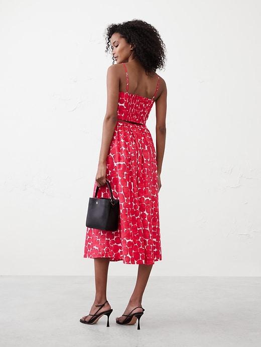 Poplin Pleated Midi Skirt Product Image