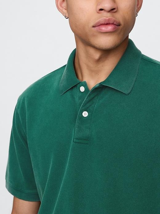Relaxed Pique Polo Shirt Product Image