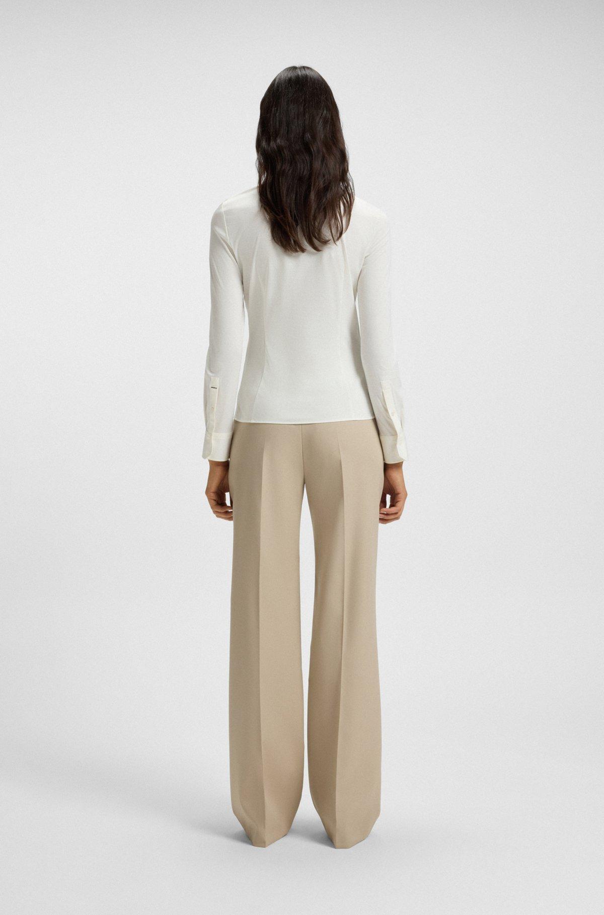 Extra-slim-fit blouse in cotton jersey Product Image