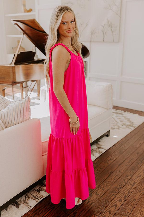 Feeling Giddy Maxi Dress in Hot Pink Product Image